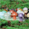 Party Decoration 2cm Mini Crystal Agate Semi-ädelstenar Diy Natural Rainbow Colorf Rock Mineral Svamp för hem Garden Decora DHDRM