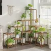 Other Garden Buildings Flower Pots Stand Indoor Corner Plant Shelf Outdoor Flower Shelves Wooden Plant Stands Garden Wood Plant Holder Rack YQ240304