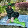 Pulls pour femmes Femmes Crochet Tricot Pull à manches longues Harajuku Gothique Punk Rayé Trou déchiré Pull Top Robe cassée surdimensionnée