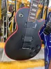 Custom electric guitar, red logo and body pack, matte, black EMG cartridge, lightning pack