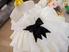 Robe princesse à fleurs longueur thé pour filles, tenue de bal en Organza, robes de fête de mariage, de noël, robes de premier anniversaire pour filles