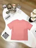 Popular Baby Tshirt Gradient Letters Girls Boys Menina curta T-shirt Tamanho de 100-150 cm Designer infantil Roupas de verão