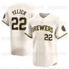 22 Christian Yelich Jersey 5 Garrett Mitchell Baseball Joey Wiemer Milwaukees Brice Turang Willy Adames Brewers Robin Yount Jesse Winker Corbin Burnes Custom