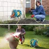 Rollen Gartenschlauchtrommel Tragbare Gartenschlauch-Aufbewahrungstrommeln Outdoor-Wasserschlauchtrommelhalter für Gartenhof-Rasenschläuche