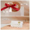 Gift Wrap 10pcs PU Leather Tote Bag With Ribbon Tag Card Frosted Transparent Wedding Party Favors Packaging