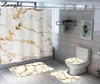 Nonslip Badrumsmatta matta badmatta flanell duschdraperi uppsättning duschrum absorberande toalettmatta och antislip golvmatta set 26846047