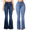Jeans da donna P-ra marchio di moda design di pantaloni jeans nuovo stile corretto jeans lavati in tinta unita e bianchi elasticizzati gli ultimi 240304