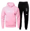 Designer mens stacksuit sweter spodnie damskie dresy luksusowe markę druk druk z kapturem bluzy i spodnie dresowe.