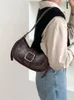 Vintage Handtassen Voor Vrouwen Halve Maan Lederen Hasp Schoudertas Crossbody Tas Luxe Designer Dames Onderarmtassen Hobo Mode 240227