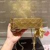 23CM Luxury Flap Designer Backpack Women Patent Leather Large Capacity Shoulder Bag Diamond Plaid Handbag Travel Shopping Coin Purse Gold Hardware Evening Clutch