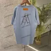 Xinxinbuy Men designer tee t shirt 2024 hammar stege broderi kort ärm bomull kvinnor blå svart röd s-xl