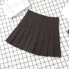 Skirts Pleated For Women Fashion 2024 Summer A Line High-waisted Korean Style School Girl Uniform Brown Skirt Women's Clothing