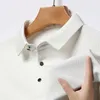 Мужские поло 2024, мужская рубашка поло, деловая футболка с длинным рукавом, осенне-зимняя футболка, повседневная мужская рубашка с воротником, тонкая корейская одежда, рубашки на пуговицах