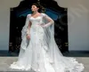 2020 Women Lace Applique Bridal Wraps Custom Made Cathedral Wedding Cape Shawls White and Ivory Bridal Jacket5458826