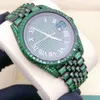 2024 New Custom Bling Full Diamond Watch VVS Moissanite Hip Hop Iced Out Stainless Steel Mechanical Watches