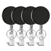 Keychains 4 Pieces Retractable Badge Holder ID Heavy Duty Reel With Keychain Ring Clip For Key Card248g