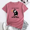 T-shirt que dia é hoje Tshirt Sarcastic Women Slogan Slogan Camiseta Top Funny Cat Mom Caffeine Tshirts