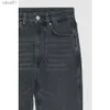 Женские джинсы 24ss ab bing Новый нишевый дизайнерский дизайнер хлопчатобумажные джинсы на талию растягиваемые серые серого цвета