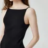 Camis Black Top Women Summer Sleeveless Tshirt Slim Sexy Backless Camisole Square Neck Casual Loose Tank Top Spaghetti Strap Tees