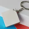 Keychains Arrivée outils de mesure en acier inoxydable ruban de règle rétractable à mesurer la cale de clés de clés de clés de clés