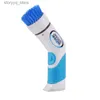 Cleaning Brushes Household electric cleaning brush hand-held rotary scrubber multi-function kitchen dishwashing hand basin ceramic tile cleaningL240304