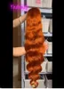 페루인 인간 처녀 머리 350 컬러 바디 웨이브 가발 13x4 레이스 정면 베이비 헤어 1232inch yirubeauty9113066