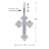 Iced Out Cross Ketting voor Mannen Vrouwen Bling Verzilverd Zirconia Charm Star Link Chain Hip Hop Sieraden 240226