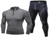 Men Autumn Spring Long Sleeve Clothing Set Running Sportswear Tight Quick Dry Bodybuilding Fitness Gym Men039S Tracksuits4030950