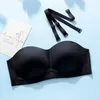 Reggiseni Intimo senza spalline Petto piccolo da donna raccolto Reggiseno invisibile antiscivolo Senza anello in acciaio Sezione sottile Tubo senza cuciture Stile superiore