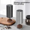 Verktyg LED Display Electric Coffee Grinder Bakning Färg USB Pulverizer Black Pepper Grinder Laddningsbar bärbar automatisk maskin