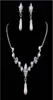 2018 Perle di cristallo Drop Collana in argento placcato Orecchini imitazione Set di gioielli da sposa per la sposa Damigelle d'onore da donna Accesso nuziale5566247