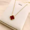 2024 new Designer Necklace 18K Gold Plated Necklaces Luxury Flowers Four-leaf Clover Cleef Fashional Pendant Necklace Wedding Party Jewelry