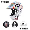 Cycling Helmets Ftiier Kid Bicycle Helmet Detachable Children Fl Face Bike For Mountain Mtb Road With Led Rear Light1 Drop Delivery Dhmxj