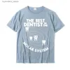 Herren-T-Shirts Best Dentist In The Molar System Design – Lustiges Zahn-Wortspiel-T-Shirt Normales Top T-Shirts Klassische Tops T-Shirts Baumwolle Herren Klassisch L240304