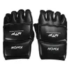 LOOGDEEL Halbfinger-Boxhandschuhe PU-Leder MMA Kampf Kickboxhandschuhe Kinder Herren Karate Muay Thai Training Workout Handschuhe 240226