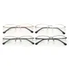 HBP Ultra Light Metal Box for Mens Business and Leisure Elegant Half Frame Glasses Trendiga och stiliga närsynta glasögon för män