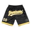 Shorts pour hommes Personnalisé Noir Rouge Blanc Authentique Basketball 3D Imprimé Hommes Nom Mumber Séchage rapide Plage