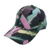 Ball Caps Veelkleurige Tie Dye Baseball Cap Voor Dames Heren Mode Buitensporten Streetwear Hoed Paar Zonneklep Graffiti Bone