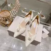 Summer Sacaria Dress Wedding Shoes Women's pearl high heels Pearl-Embellished Satin Platform Sandals Elegant Women White Bride Pearls High Heels Ladies Pumps