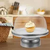 Servis uppsättningar av fruktfack tårtplatta med lock efterrättglas Display Stand Cover Cookie Pedestal Dome Snack