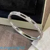 2024Jewelry Designer Vans FOR-LEAF CLOVER BRACELET CNC狭い万華鏡は18Kローズゴールドファッショナブルなニッチフルダイヤモンドクローバーブレスレット