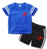 Summer new children's clothing set Children's T-shirt Shorts 2 sportswear Boys Girls Breathable clothing Fashion casual short sleeve shorts set