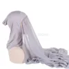 180x75 cm Instant Chiffon Hijab Muslim inre pannband Kvinnor Cap Bonnet Långt sjal med Jersey underscarf Neck Cover Headwrap Hatt