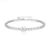 2023 Anpassade bokstäver Tennisarmband 14K White Lab Grown Diamond Tennis Chain Fine Diamond Jewelry for Women Men