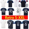 Französische Retro-Fußballtrikots ZIDANE HENRY MAILLOT DE FOOT REZEGUET Fußballtrikot französischer Verein Klassisches Vintage-Jersey-Sweatshirt