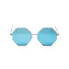 Lunettes de soleil Hexagone Femmes Petit Cadre Polygone Hommes Bleu Rose Verres Transparents Lunettes de Soleil Femme