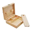 Hornet trästash låda med rullande bricka naturligt handgjorda trä tobak och örtlagringslåda för rökrörstillbehör1410130