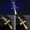 Naszyjniki wiszące metalowy Naszyjnik Mężczyźni streetwear minimalistyczna biżuteria religia krucyfiks wisiorki dławiki srebrny złoty kolor