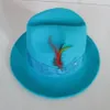 Modna moda fedoras wełniana czapka męska Jezioro Blue Jazz Classic Light Feel Fedora Hat Fedfath Cowboy B-8119 Wide Brim Hats250b