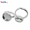 Beadsnice grossist barn ringer bas 101214mm cabochon ring inställnings smycken fynd justerbara tomma ämnen id11218 240226